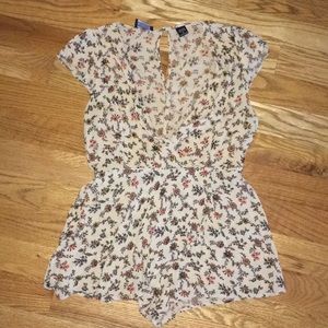 Floral wrap romper